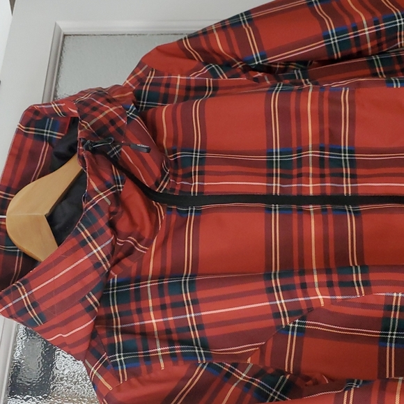 polar glacier Jackets & Blazers - Red plaid jacket sz M